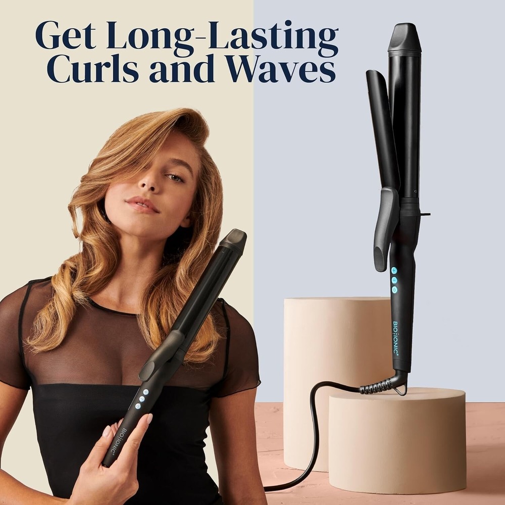 Bio Ionic Long Barrel Styler 1" Curling Iron Moisture Heat Tech & NanoIonic MX - Picture 15 of 15